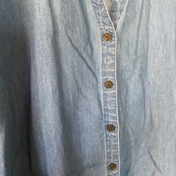 Lightweight Denim Dress Size 1x Excellent Unworn Condition Classic Style Woman - Picture 3 of 8